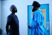 Durch seinen rauen Umgangston und seine unkonventionelle Arbeitsweise gerät Dr. Austin (Malcolm-Jamal Warner, r.) schnell mit Dr. Okafor (Shaunette Renée Wilson, l.) aneinander ...