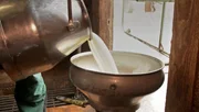 Die Kuh Lena und ihre Herde geben Milch für den Käse, der hier hergestellt wird.