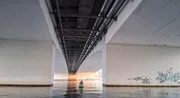 Unter der Humboldtbrücke in Potsdam.