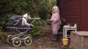 Ludo macht es sich bequem und lässt sich von Mara bedienen.