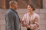 Trey Taylor (Donald Faison, l.); Grace (Sofia Capanna, r.)