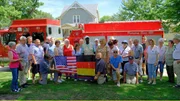 Die Reisegruppe zu Gast in Scribner, Nebraska. Ein kleiner Ort mit viel norddeutscher Geschichte.