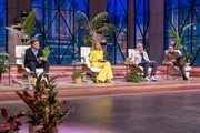 Die "Löwen" (v.l.) Carsten Maschmeyer, Janna Ensthaler, Frank Thelen und Ralf Dümmel nehmen FYTA, den Fitnesstracker für Pflanzen, genau unter die Lupe.