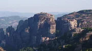 Three monasteries sit high above in Meteora.