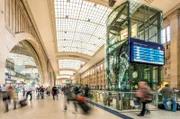 Im Hauptbahnhof Leipzig.