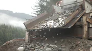 Rocks going through washplant.