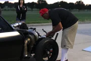 Big Chief making last minute adjustments to The Crow on race night.