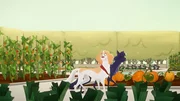 Belfort und Lupin suchen die Erbsen im Gemüsegarten des Königs.