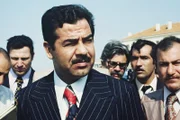 ISTRES, FRANCE:  Iraqi President Saddam Hussein visits in September 1975 in Istres, French test flight center belonging to French aeronautic  and electronics group Dassault Aviation.