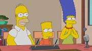 (v.l.n.r.) Homer; Bart; Marge
