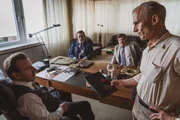 V.l.: Richard Dreier (Ronald Kukulies), Gerd Heidemann (Lars Eidinger), Felix Bloom (Hans Jochen Wagner) und Michaelis (Richard Sammel)