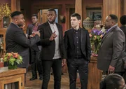 (v.l.n.r.) Marty Butler (Marcel Spears); Malcolm Butler (Sheaun McKinney); Dave Johnson (Max Greenfield); Calvin Butler (Cedric the Entertainer)