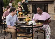 Dave Johnson (Max Greenfield, l.); Calvin Butler (Cedric the Entertainer, r.)