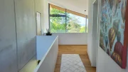 Im Obergeschoss hat die Architektin eine „Sichtachse“ nach Westen geplant.