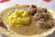 Fleischknöpfle mit Kartoffelpüree