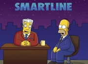 Nachrichtensprecher Kent Brockman (l.) wird zum Wetterfrosch degradiert nachdem Homer (r.) ihn in seiner Sendung dazu bringt live vor der Kamera zu fluchen ...