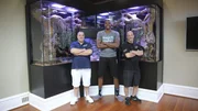 Wayde, Brett and Dwight strike a pose with the tank.