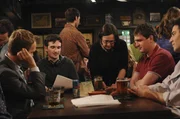 Bei den Dreharbeiten zu "How I Met Your Mother" ...