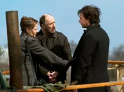 ARD Degeto HAKAN NESSER: MÜNSTERS FALL, "münsters fall", am Donnerstag um 02:05 Uhr im ERSTEN. Von Johan Bonger (Sten Johan Hedman) erfährt Münster (Thomas Hanzon, rechts) dass Marie-Louise Leverkuhn (Pia Green) ein traumatisches Erlebnis mit ihrem Vater hat.