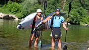 Die Kanuten Coline Charel und Th&eacute;o Brun sind an der Ard&egrave;che aufgewachsen.