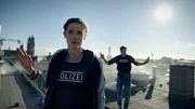 Über den Dächern von Magdeburg: LKA-Kommissarin Sunny Becker (Friederike Becht) bei einem gewagten Einsatz.