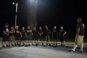 Big Chief explains the new race rules to a skeptic group of 405 drivers.