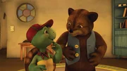 Franklin und Bär haben die Zeit ganz vergessen.