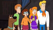 v.li.: Scooby-Doo, Shaggy Rogers, Velma Dinkley, Daphne Blake, Fred Jones