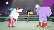 Jabberjaw (l.), El Kabong (m.)