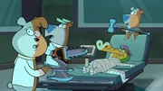 v.li.: Cindy Bear, Yogi Bear, Wally Gator, Boo-Boo Bear
