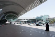 Dubai International Airport - Dubai airport outside entrance.