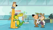 v.li.: Boo-Boo Bear, Wally Gator, Yogi Bear, Cindy Bear
