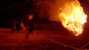 Die Kormoranfischerin Mariko Sawaki bei ihrer abendlichen Arbeit.