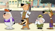v.li.: Chopper, Boo-Boo Bear, Yogi Bear, J. Whimple Dimple, Mildew Wolf