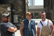 Milwaukee, WI USA: Dan, Mark and Jay are forming a game plan.