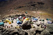 Das Camp der Kilimandscharo-Abenteurer