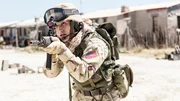 CAPE TOWN, SOUTH AFRICA- (Actor) Sgt Keni Thomas during battle.
