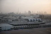 Dubai International Airport - Dubai City scape.