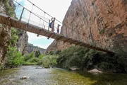 Die H&auml;ngebr&uuml;cken sind der H&ouml;hepunkt einer Wanderung durch die Turia-Schlucht.