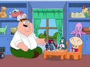 Peter Griffin (l.); Stewie Griffin (r.)