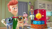 L-R: Bingo, Bob, Rolly, Bobs Mutter, unbekannt