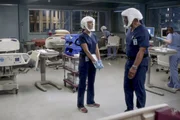 Dr. Teddy Altman (Kim Raver, l.); Dr. Richard Webber (James Pickens Jr., r.)