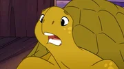 Ach du Schreck! Schildkröte Törtel hat den Riesen von Müggeldorf gesichtet, der unter den Tieren des Waldes Angst verbreitet.
