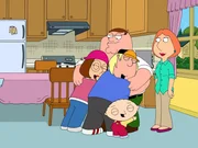 (v.l.n.r.) Meg Griffin; Peter Griffin; Chris Griffin; Stewie Griffin; Lois Griffin
