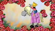 Der kleine König und seine Freunde spielen das Märchenlied vom Dornröschen nach.