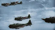 Japanische Kampfflugzeuge.