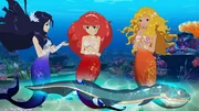 Cleo, Rikki und Emma (v.l.n.r.) wundern sich. Wohin sind die Kristalle verschwunden?