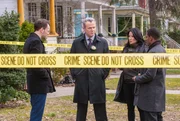 "Dead Man's Switch"--   Sherlock (Jonny Lee Miller, left), Joan (Lucy Liu), Gregson (Aidan Quinn, center) and Bell (Jon Michael Hall, right) hunt for the accomplice of a murdered blackmailer who had been targeting the families of rape victims threatening to release videos of the assault if they don‚Äôt pay. Meanwhile, Sherlock resists celebrating his first year of sobriety, on ELEMENTARY, Thursday, April 25 (10:00-11:00 p.m. ET/PT) on the CBS Television Network. PHOTO CREDIT: Barbara Nitke/CBS ¬© 2012 CBS. All Rights Reserved
