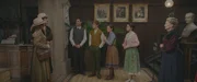 Endlich wieder zu Hause!! Nicht nur Henrietta (Elisa Doughty, l.) und Alistair (Rik Young 2.v.l.) sind erleichtert. (weiter im Bild: Clive: Jethro Skinner, Henry: Frankie Minchella, Theodosia: Eloise Little, Safiya: Yasmina El-Abd und Großmutter Throckmorton (Estrid Barton)
