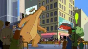 "Tom", "Tom in New York." Der Dinosaurier Tom strandet nach einem heftigen Unwetter in New York, wo er sich mit den beiden Zirkuskindern Wanda und Tip anfreundet. Leider jagen ihm der geldgierige Karussellbetreiber Mr. Carter samt ehemaligem Kindermädchen Miss Hatch und dem üblen Neffen Weedon hinterher. Als Tom und seine Freunde mit dem Zirkus auf Welttournee gehen, führt sie ein spannendes Abenteuer rund um den Globus.